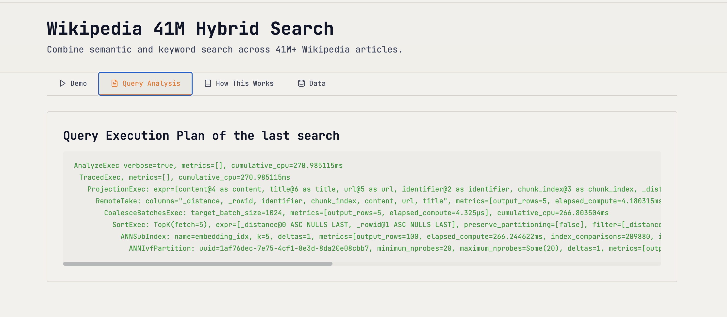 Wikipedia Search Demo